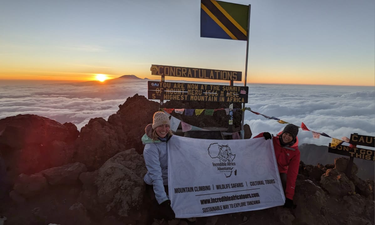 Women Climbing Kilimanjaro, Trekking Mount Meru & Tanzania Safaris